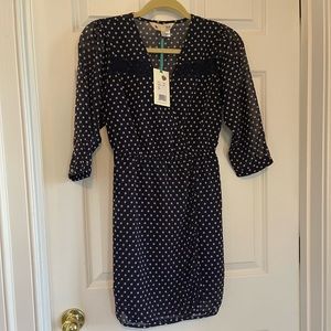 Yumi Navy Polka Dot Dress SZ 4 (UK sz 8)